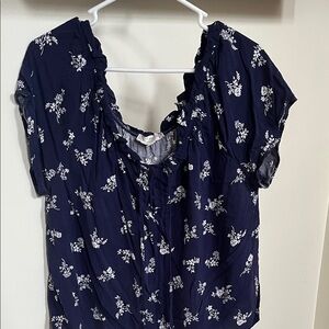 Pink Republic Navy Floral Blouse